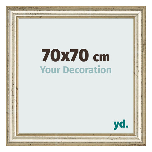 Bilderrahmen 70x70cm Metallglanz MDF Lazio Vorne Messe | Yourdecoration.de