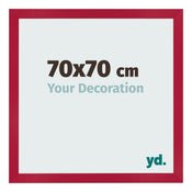 Bilderrahmen 70x70cm Rot MDF Bologna Vorne Messe | Yourdecoration.de