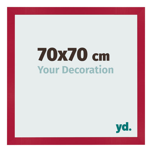Bilderrahmen 70x70cm Rot MDF Bologna Vorne Messe | Yourdecoration.de