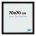 Bilderrahmen 70x70cm Schwarz Hochglanz MDF Bologna Vorne Messe | Yourdecoration.de