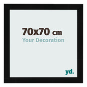 Bilderrahmen 70x70cm Schwarz Silber Poliert MDF Pisa Vorne Messe | Yourdecoration.de