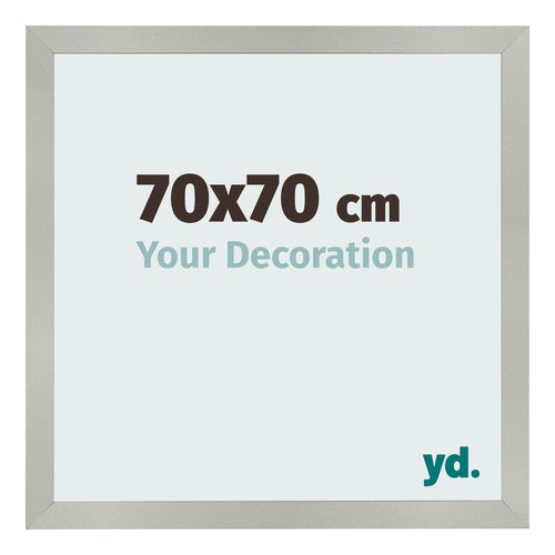 Bilderrahmen 70x70cm Silber Matt MDF Bologna Vorne Messe | Yourdecoration.de