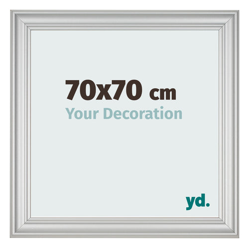 Bilderrahmen 70x70cm Silber Matt MDF Lazio Vorne Messe | Yourdecoration.de