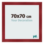Bilderrahmen 70x70cm Weinrot Gewischt MDF Pisa Vorne Messe | Yourdecoration.de