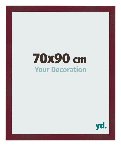 Bilderrahmen 70x90 cm Weinrot Gewischt MDF Bologna Vorne Messe | Yourdecoration.de