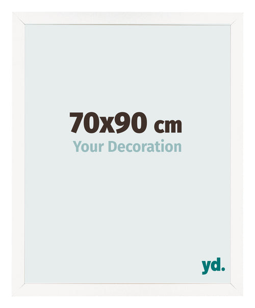 Bilderrahmen 70x90 cm Weiss Hochglanz MDF Bologna Vorne Messe | Yourdecoration.de