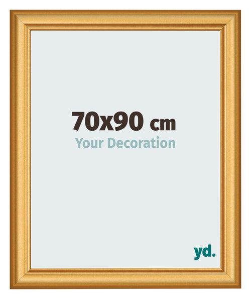 Bilderrahmen 70x90cm Gold Matt MDF Lazio Vorne Messe | Yourdecoration.de