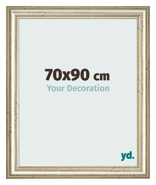 Bilderrahmen 70x90cm Metallglanz MDF Lazio Vorne Messe | Yourdecoration.de
