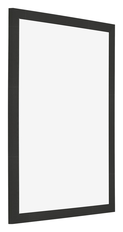 Bilderrahmen 70x90cm Schwarz Gemasert MDF Bologna Vorne Schrag | Yourdecoration.de