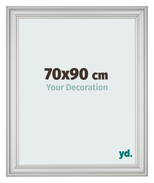 Bilderrahmen 70x90cm Silber Matt MDF Lazio Vorne Messe | Yourdecoration.de