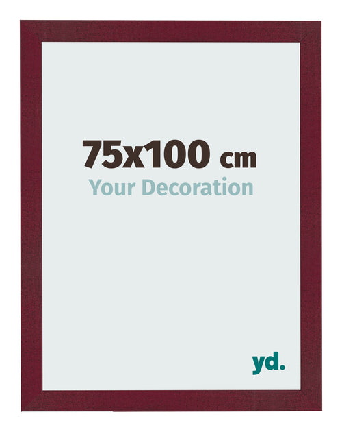 Bilderrahmen 75x100 cm Weinrot Gewischt MDF Bologna Vorne Messe | Yourdecoration.de