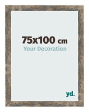 Bilderrahmen 75x100cm Blau Gold Meliert MDF Bologna Vorne Messe | Yourdecoration.de