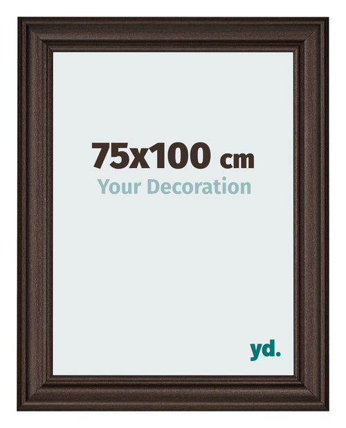 Bilderrahmen 75x100cm Eiche Dunkel MDF Lazio Vorne Messe | Yourdecoration.de