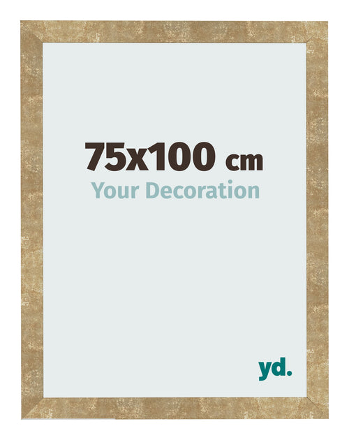Bilderrahmen 75x100cm Gold Antik MDF Bologna Vorne Messe | Yourdecoration.de
