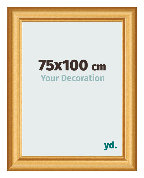 Bilderrahmen 75x100cm Gold Matt MDF Lazio Vorne Messe | Yourdecoration.de