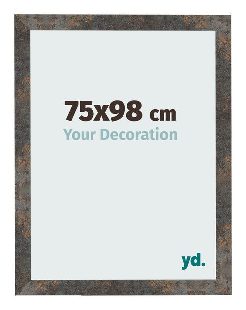 Bilderrahmen 75x98 cm Oxidiertes Metall MDF Bologna Vorne Messe | Yourdecoration.de
