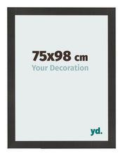 Bilderrahmen 75x98 cm Schwarz Matt MDF Bologna Vorne Messe | Yourdecoration.de