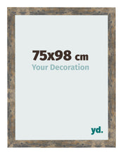 Bilderrahmen 75x98cm Blau Gold Meliert MDF Bologna Vorne Messe | Yourdecoration.de