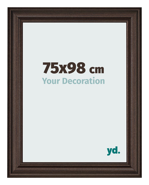 Bilderrahmen 75x98cm Eiche Dunkel MDF Lazio Vorne Messe | Yourdecoration.de