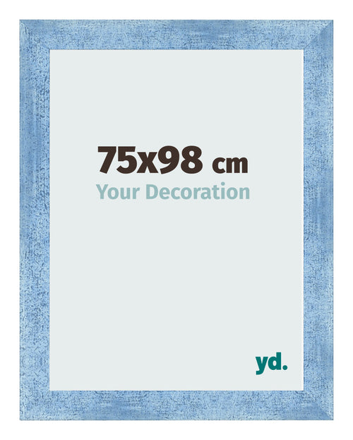 Bilderrahmen 75x98cm Hellblau Gewischt MDF Pisa Vorne Messe | Yourdecoration.de