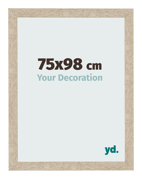 Bilderrahmen 75x98cm Sonoma Eiche MDF Bologna Vorne Messe | Yourdecoration.de