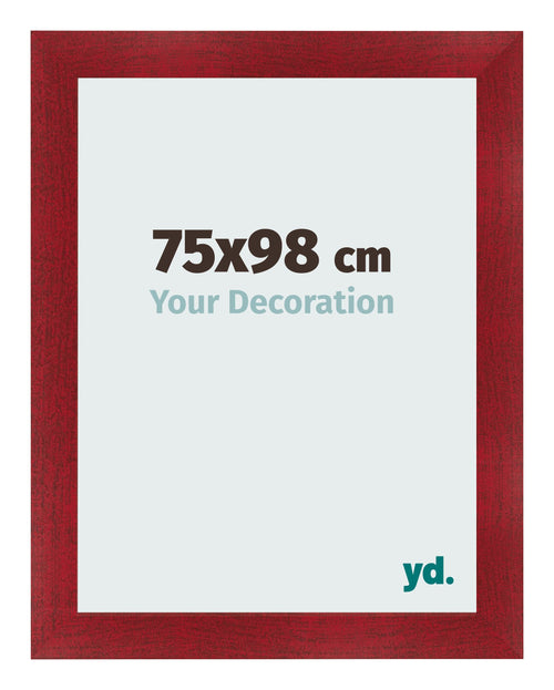 Bilderrahmen 75x98cm Weinrot Gewischt MDF Pisa Vorne Messe | Yourdecoration.de