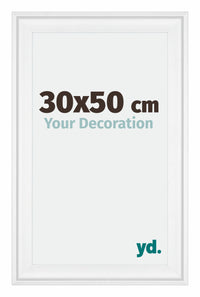 Birmingham Holz Bilderrahmen 30x50cm Weiss Vorne Messe | Yourdecoration.de