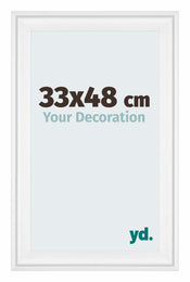 Birmingham Holz Bilderrahmen 33x48cm Weiss Vorne Messe | Yourdecoration.de
