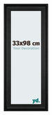 Birmingham Holz Bilderrahmen 33x98cm Schwarz Vorne Messe | Yourdecoration.de