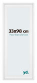 Birmingham Holz Bilderrahmen 33x98cm Weiss Vorne Messe | Yourdecoration.de