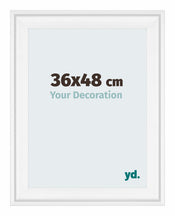 Birmingham Holz Bilderrahmen 36x48cm Weiss Vorne Messe | Yourdecoration.de