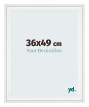 Birmingham Holz Bilderrahmen 36x49cm Weiss Vorne Messe | Yourdecoration.de