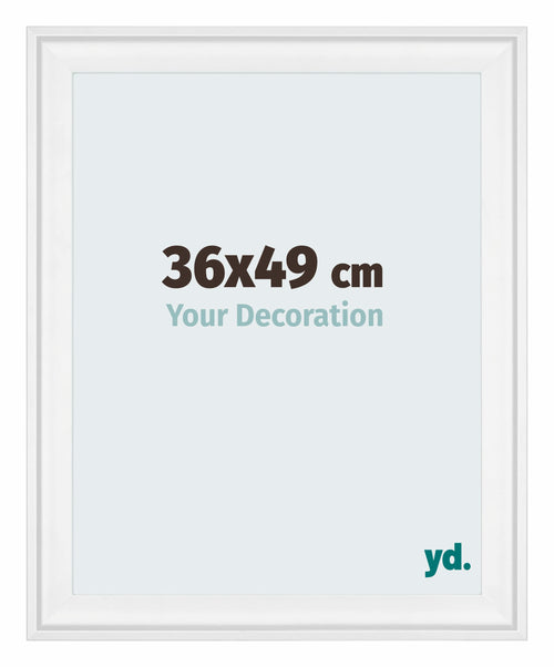 Birmingham Holz Bilderrahmen 36x49cm Weiss Vorne Messe | Yourdecoration.de