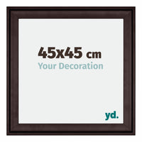 Birmingham Holz Bilderrahmen 45x45cm Braun Vorne Messe | Yourdecoration.de