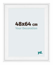 Birmingham Holz Bilderrahmen 48x64cm Weiss Vorne Messe | Yourdecoration.de
