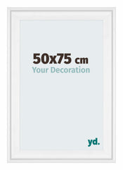 Birmingham Holz Bilderrahmen 50x75cm Weiss Vorne Messe | Yourdecoration.de