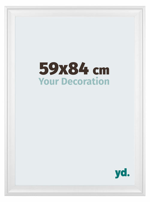 Birmingham Holz Bilderrahmen 59x84cm Weiss Vorne Messe | Yourdecoration.de