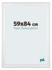 Birmingham Holz Bilderrahmen 59x84cm Weiss Vorne Messe | Yourdecoration.de