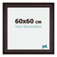 Birmingham Holz Bilderrahmen 60x60cm Braun Vorne Messe | Yourdecoration.de