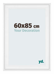 Birmingham Holz Bilderrahmen 60x85cm Weiss Vorne Messe | Yourdecoration.de