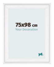 Birmingham Holz Bilderrahmen 75x98cm Weiss Vorne Messe | Yourdecoration.de