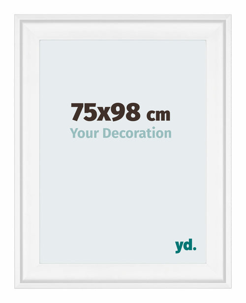 Birmingham Holz Bilderrahmen 75x98cm Weiss Vorne Messe | Yourdecoration.de