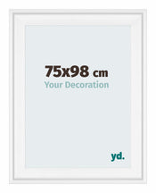 Birmingham Holz Bilderrahmen 75x98cm Weiss Vorne Messe | Yourdecoration.de