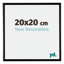 Bordeaux Kunststoff Bilderrahmen 20x20cm Schwarz Matt Vorne Messe | Yourdecoration.de