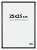 Bordeaux Kunststoff Bilderrahmen 25x35cm Schwarz Matt Vorne Messe | Yourdecoration.de