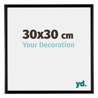 Bordeaux Kunststoff Bilderrahmen 30x30cm Schwarz Matt Vorne Messe | Yourdecoration.de
