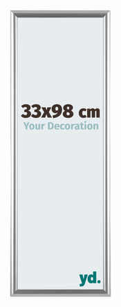 Bordeaux Kunststoff Bilderrahmen 33x98cm Silber Vorne Messe | Yourdecoration.de