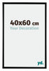 Bordeaux Kunststoff Bilderrahmen 40x60cm Schwarz Matt Vorne Messe | Yourdecoration.de