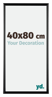 Bordeaux Kunststoff Bilderrahmen 40x80cm Schwarz Hochglanz Vorne Messe | Yourdecoration.de