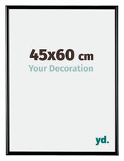 Bordeaux Kunststoff Bilderrahmen 45x60cm Schwarz Hochglanz Vorne Messe | Yourdecoration.de